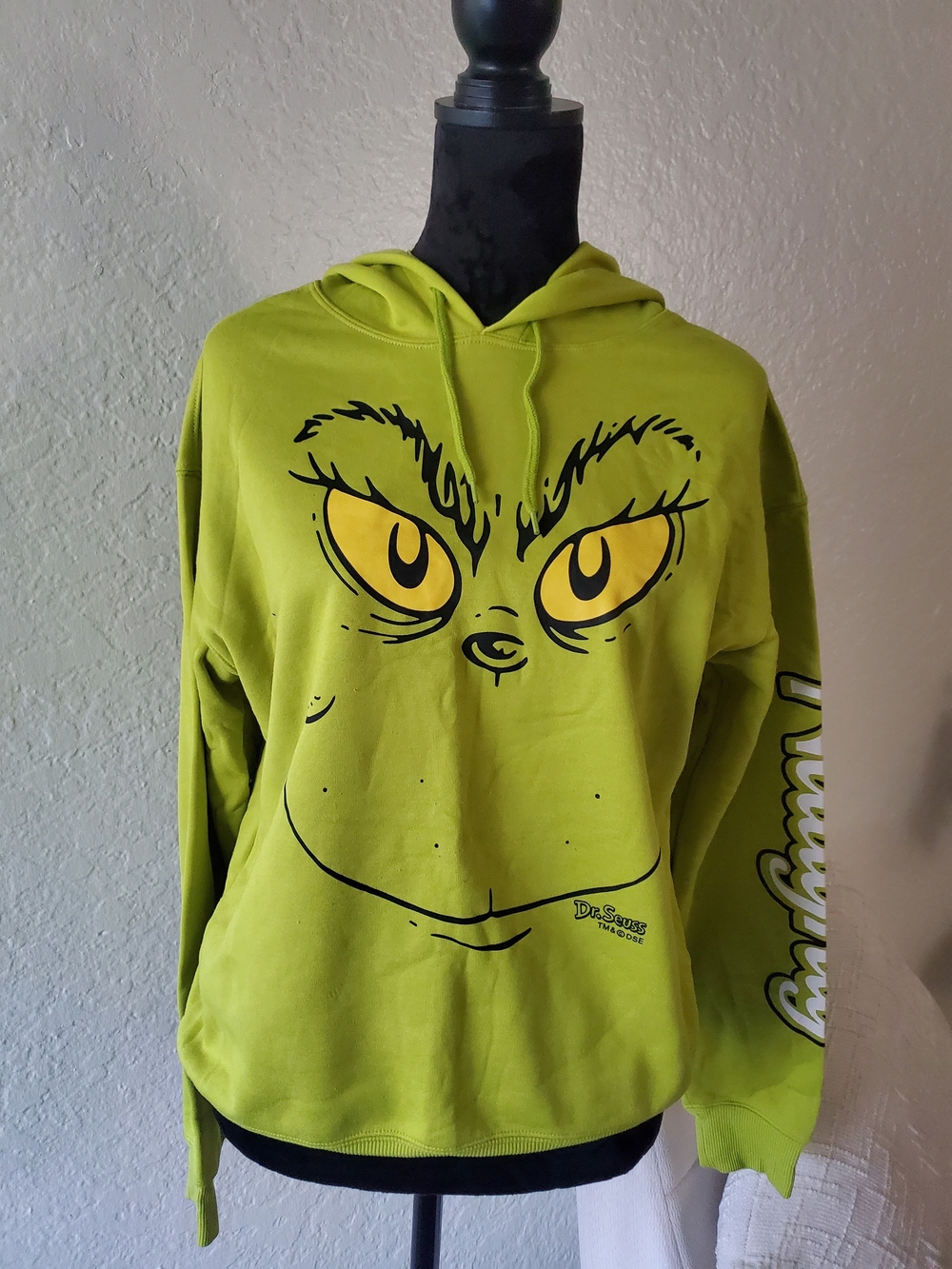Dr. Seuss Lime Green Grinch Crewneck Hoodie